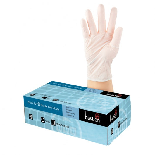 Nitrile Soft P/F White Gloves Large