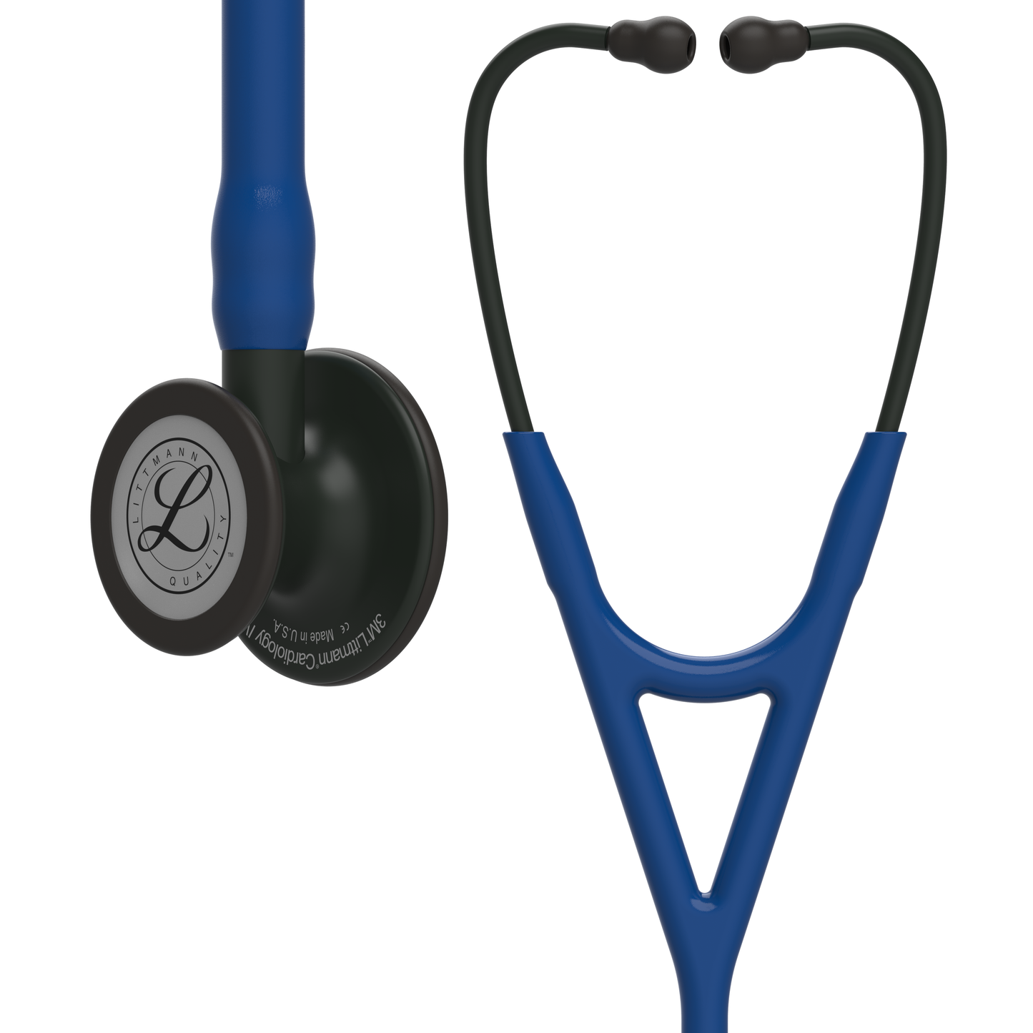 Littmann Cardiology IV Diagnostic Stethoscope: Black & Navy - Black Stem 6168