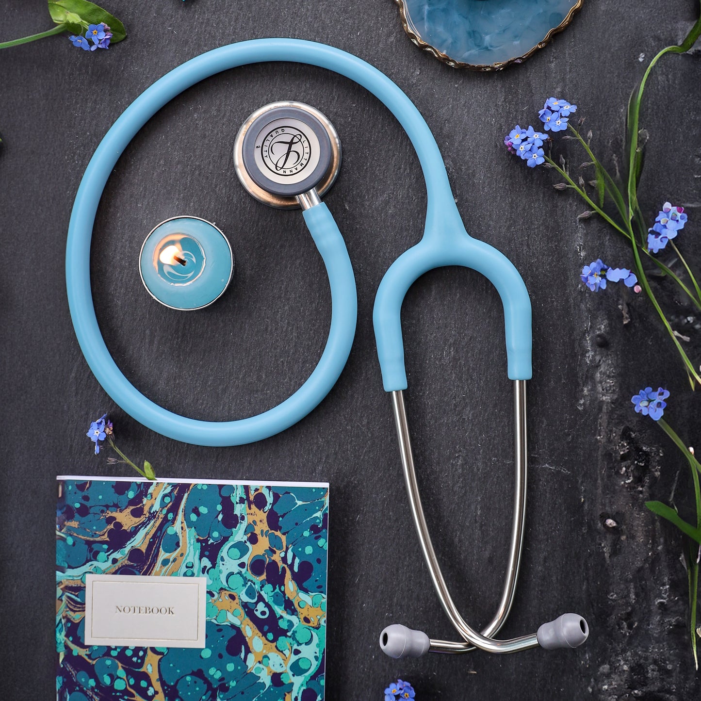 Littmann Classic III Monitoring Stethoscope: Marine Blue Satin Finish 5912C