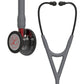 Littmann Cardiology IV Diagnostic Stethoscope: Grey & Smoke - Red Stem - Limited Edition 6183