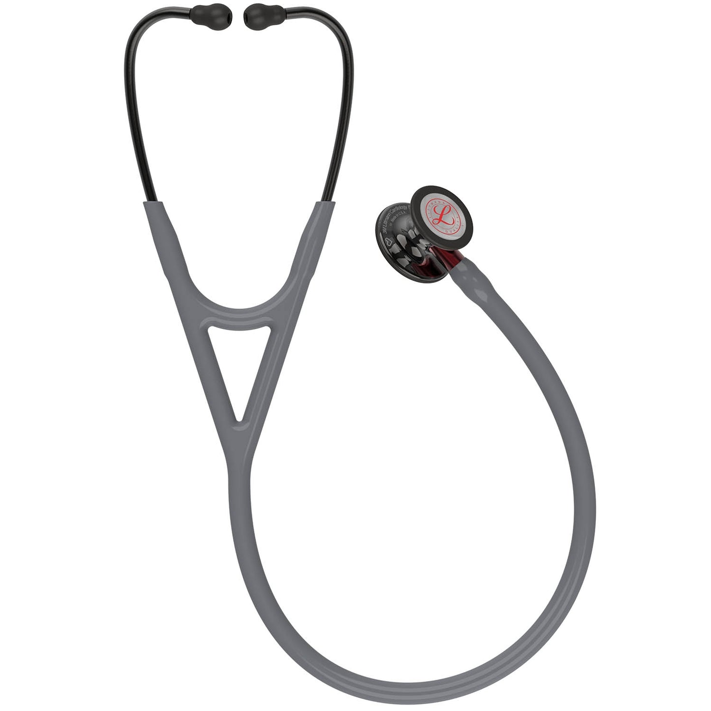 Littmann Cardiology IV Diagnostic Stethoscope: Grey & Smoke - Red Stem - Limited Edition 6183