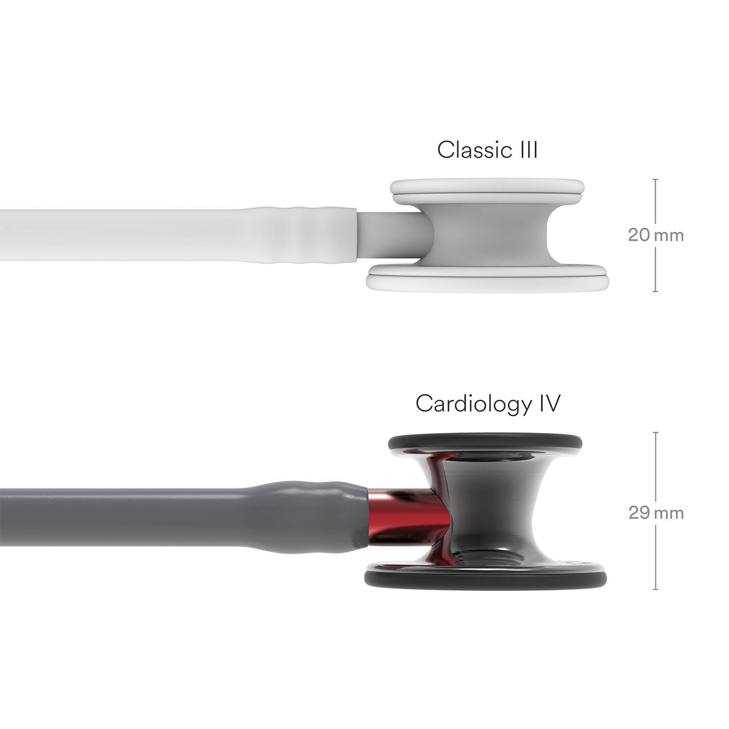 Littmann Cardiology IV Diagnostic Stethoscope: Grey & Smoke - Red Stem - Limited Edition 6183