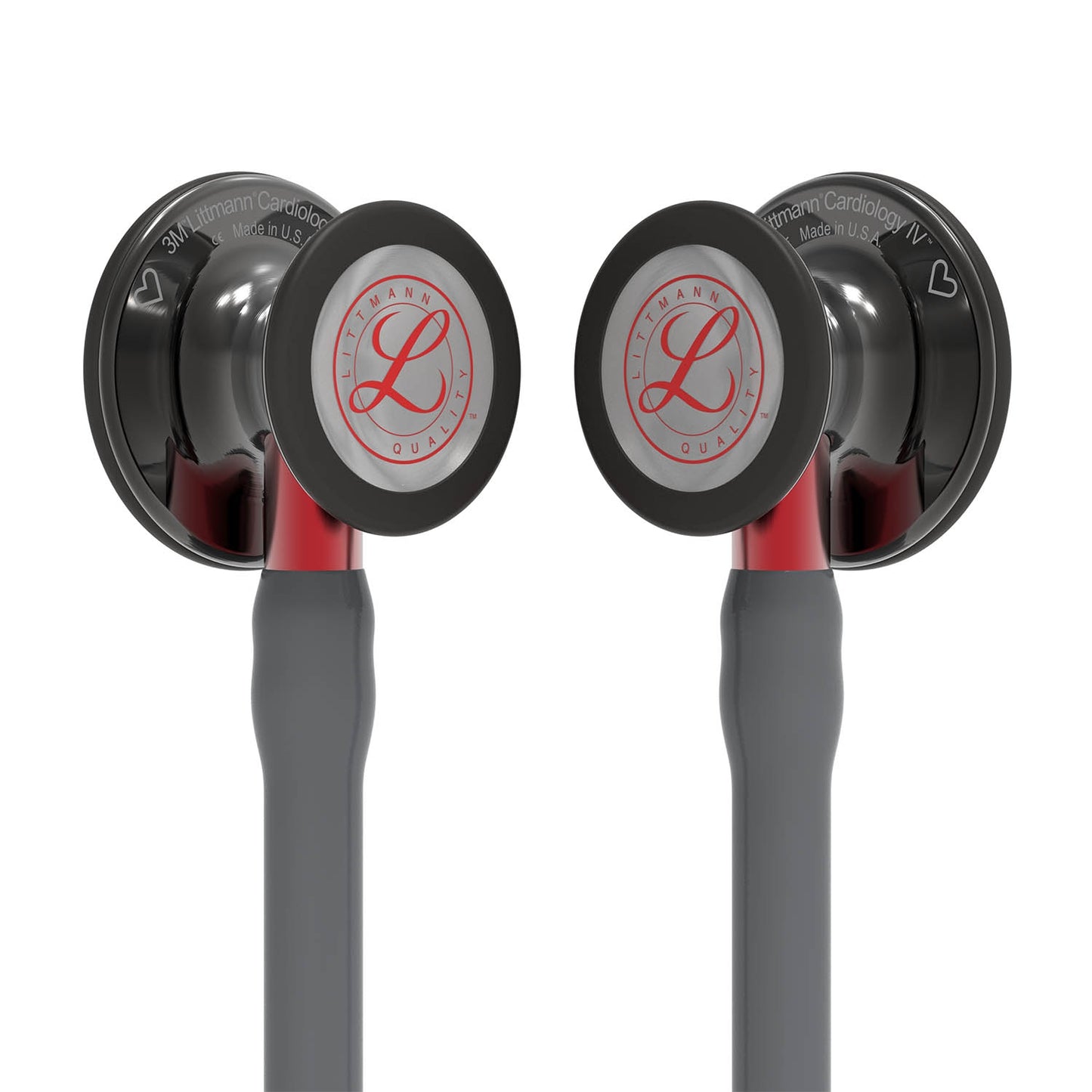 Littmann Cardiology IV Diagnostic Stethoscope: Grey & Smoke - Red Stem - Limited Edition 6183