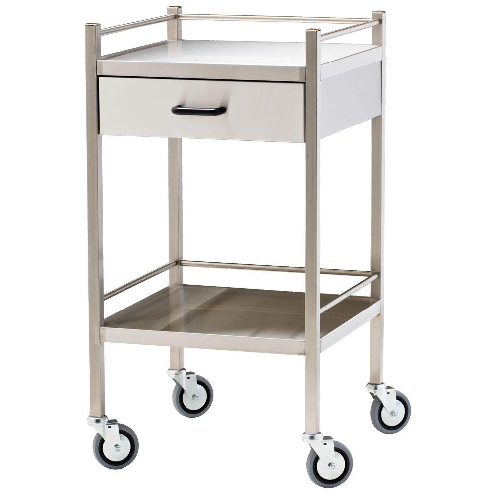 Stainless Steel Trolley with Drawer