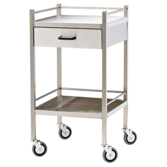 Medium Stainless Steel Trolley With Drawer