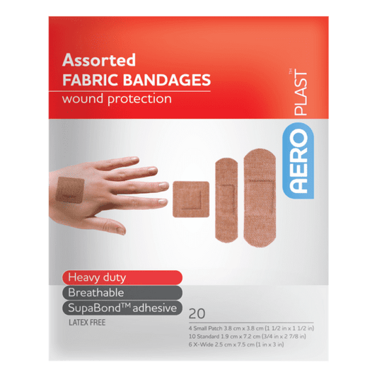 AEROPLAST Premium Fabric Assorted Dressings - Pack of 20