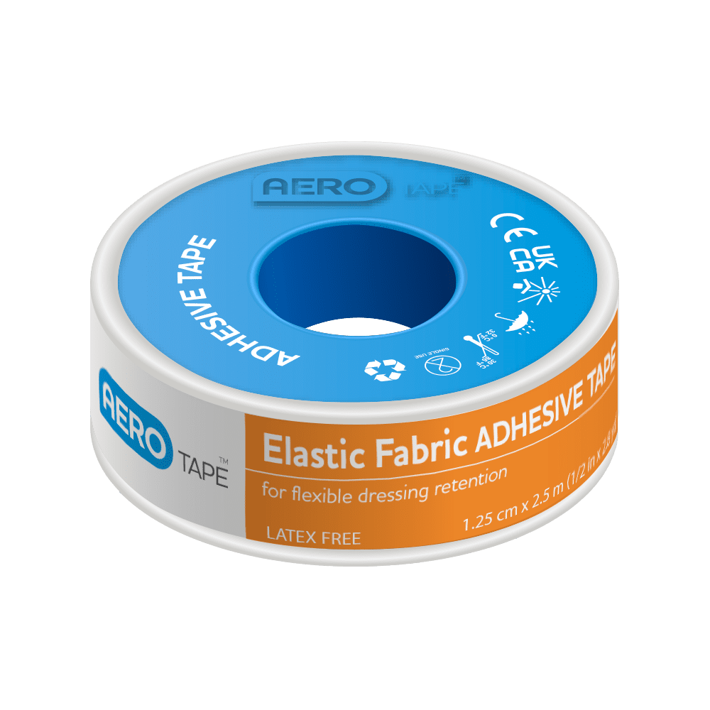 AEROTAPE Elastic Fabric Adhesive Tape - 1.25cm x 2M