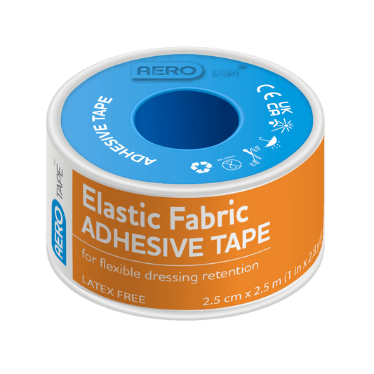 AEROTAPE Elastic Fabric Adhesive Tape - 2.5cm x 2.5M