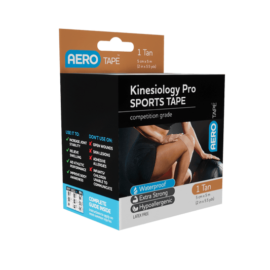 AEROTAPE Tan Kinesiology Pro Sports Tape - 5cm x 5m