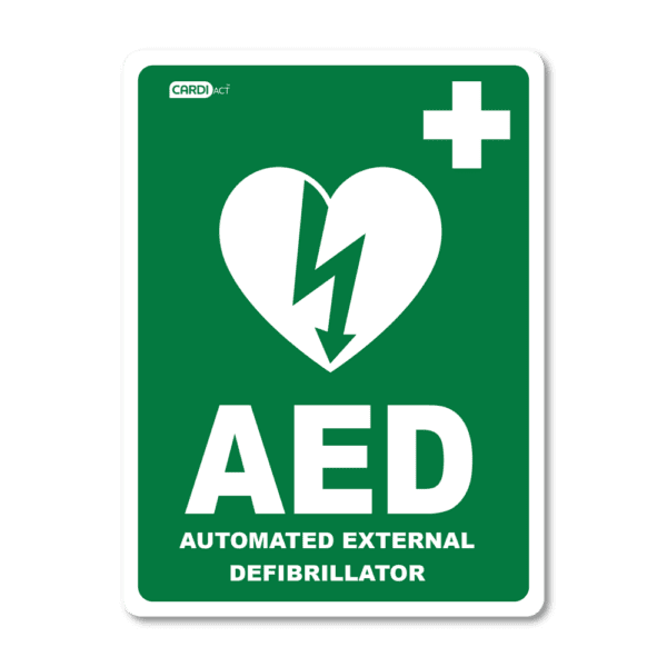 Cardiact AED Sticker 22.5 x 30cm