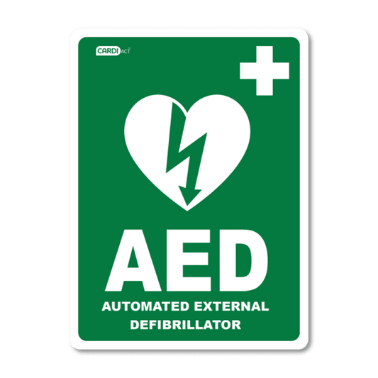 Cardiact AED Sticker 22.5 x 30cm