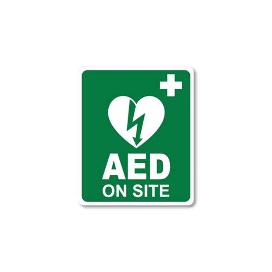 Cardiact AED On Site Sticker 10 x 12cm