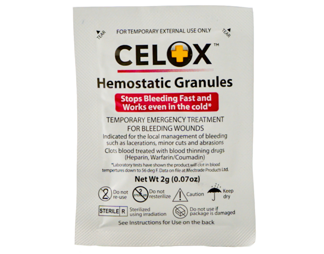 Celox Haemostatic Granules - 2g Sachets - Box of 200