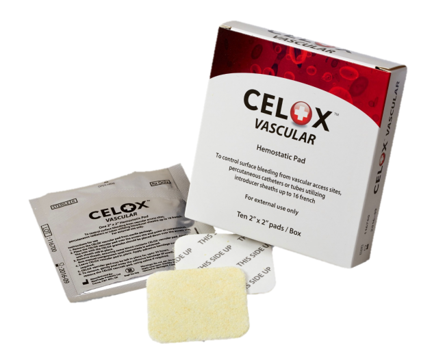 Celox Vascular 2" x 2" Gauze Pad - Pack of 10