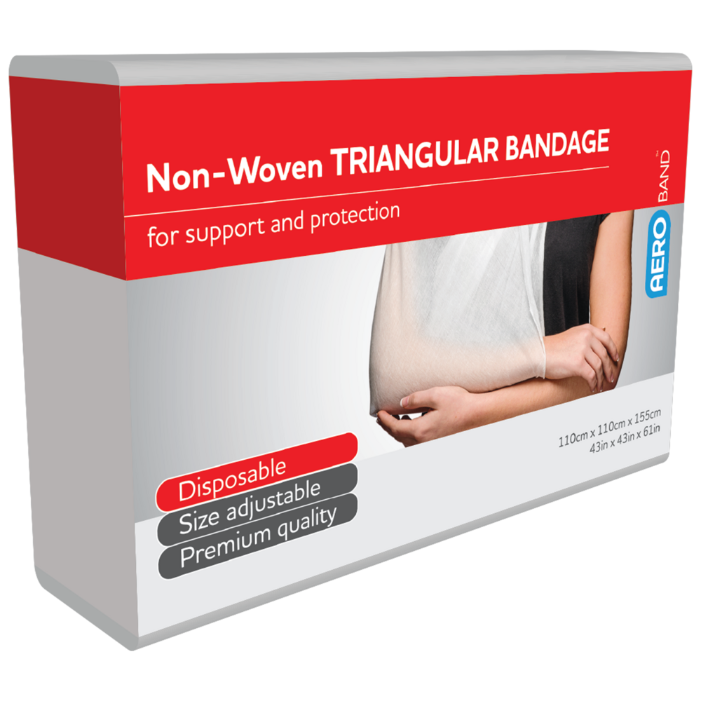 AEROBAND Non-Woven Triangular Bandage 110 x 110 x 155cm Bag/10