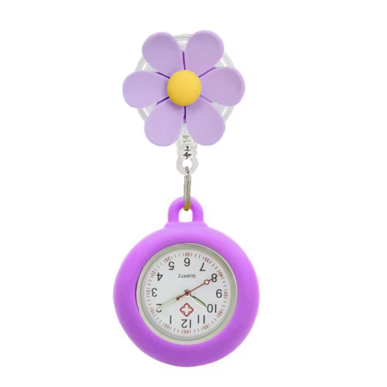 Flower Fob Watch Purple