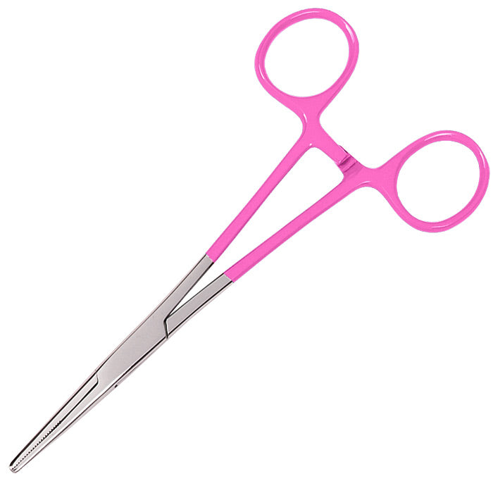 5.5" ColorMate™ Kelly Forceps Hot pink