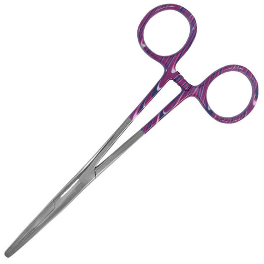 5.5" ColorMate™ Kelly Forceps Candy Swirls Purple