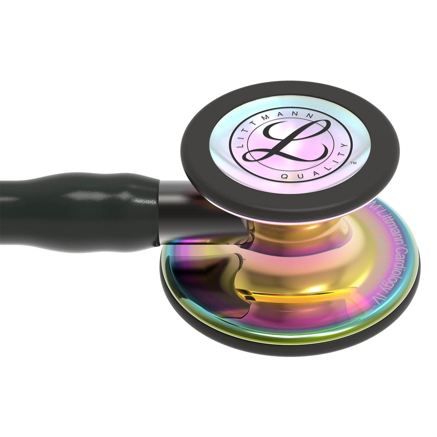 Littmann Cardiology IV Diagnostic Stethoscope: High Polish Rainbow & Black - Smoke Stem 6240