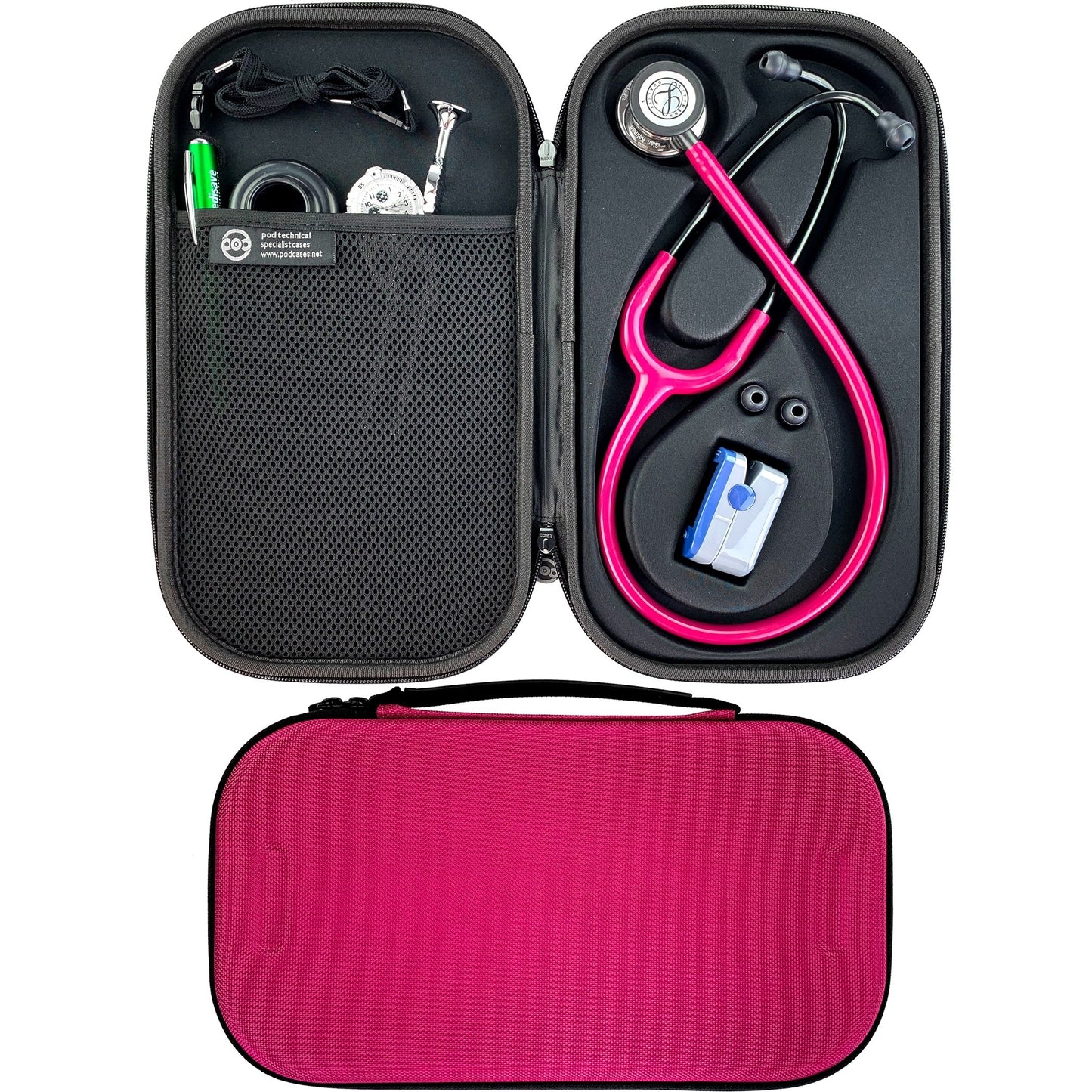 Pod Technical Cardiopod II Stethoscope Case for all Littmann Stethoscopes - Raspberry