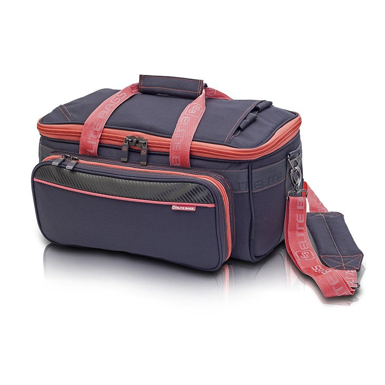 GP's Lightweight medical bag - Grey and Salmon pink