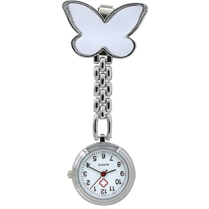 White Butterfly Medical Fob Watch